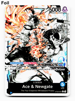 Ace and Newgate Leader ST22-001 [PAR] Parallel Starter Deck Promo One Piece TCG - Image 1