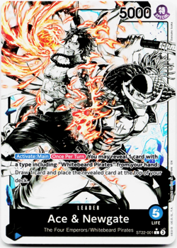Ace and Newgate Leader ST22-001 [PAR] Parallel Starter Deck Promo One Piece TCG - Image 2