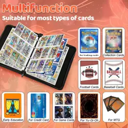 9 Pocket Trading Card Binder with Zipper - Holds 900 Cards, 50 Pages of Sleeves - Image 5