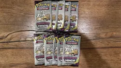 Pokemon Sun & Moon Unified Minds Trading Card Game Sampling Packs - 10 Pack Lot - Image 1