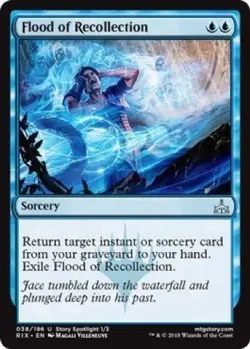 4 x Flood of Recollection (038/196) - Rivals of Ixalan - Uncommon - Image 1