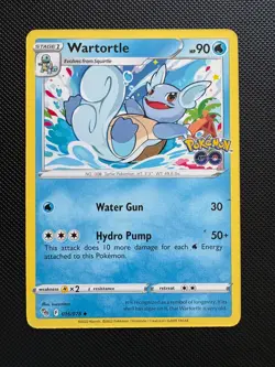 Pokemon TCG Wartortle 016/078 Pokemon Go NM - Image 1