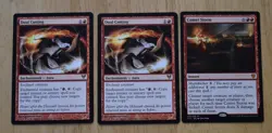 MTG 3x Rare Red Enchantment DUAL CASTING & COMET STORM - Image 1