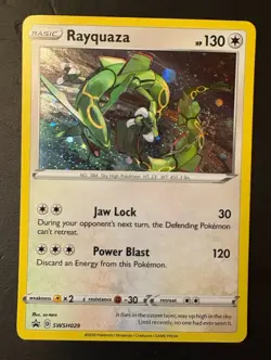 Pokemon Rayquaza Amazing Rare SWSH029 Black Star Promo Holo Near Mint NM - Image 2