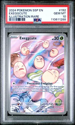 2024 POKEMON SSP EN-SURGING SPARKS ILLUSTRATION RARE #192 EXEGGCUTE PSA 10 - Image 1