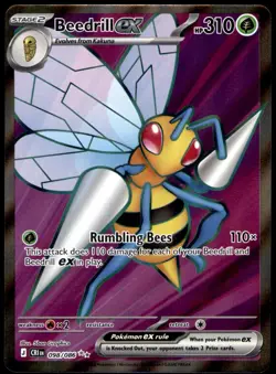 Beedrill ex 098/086 Ultra Rare ME04: Chaos Rising Pokemon Near Mint - Image 1