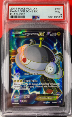 Magnezone EX (101 Full Art) 101/106 Flashfire Holo 2014 Pokemon XY PSA 9 MINT - Image 1