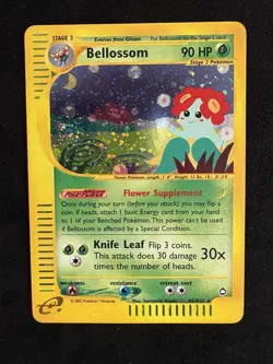 Bellossom 2002 Pokemon H5/H32 Aquapolis Holo LP/MP - Swirl! - Image 1