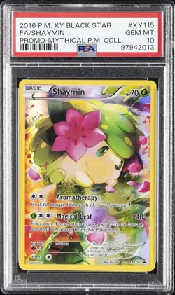 2016 POKEMON XY BLACK STAR PROMO #XY115 FULL ART/SHAYMIN PSA 10 - Image 1