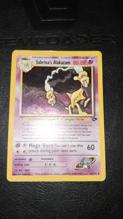 POKEMON SABRINA'S ALAKAZAM HOLO GYM CHALLENGE 16/132 GOOD PLUS - Image 1