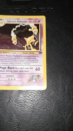 POKEMON SABRINA'S ALAKAZAM HOLO GYM CHALLENGE 16/132 GOOD PLUS - Image 2
