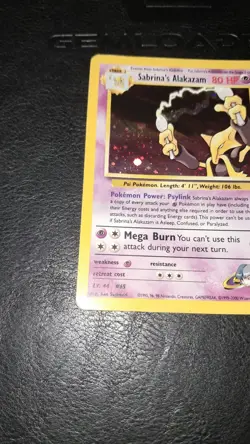 POKEMON SABRINA'S ALAKAZAM HOLO GYM CHALLENGE 16/132 GOOD PLUS - Image 3