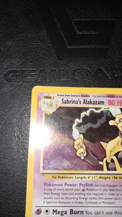 POKEMON SABRINA'S ALAKAZAM HOLO GYM CHALLENGE 16/132 GOOD PLUS - Image 4