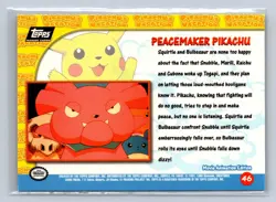 1999 Topps Pokemon TV Animation Foil Pikachu's Vacation Peacemaker Pikachu #46 - Image 2