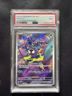 GASTLY 177/162 - PSA 9 GRADED- 2024 POKEMON TEF EN-TEMPORAL FORCES - IR - Image 1