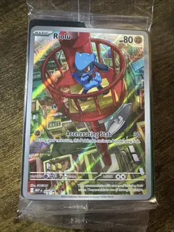 SEALED, Riolu 010 Black Star Promo, Mega Evolution, Full Art Holo, Pokemon TCG - Image 1