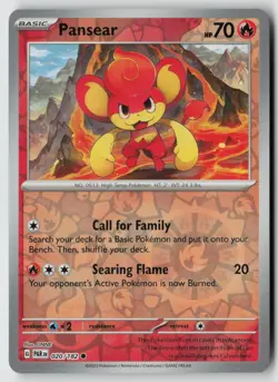 Pansear 020/182 Common Paradox Rift Pokemon Reverse Holo Near Mint LINNE - Image 1