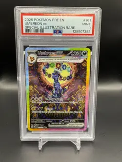 Pokemon Umbreon ex Prismatic Evolutions Special Illustration Rare #161 PSA 9 - Image 1