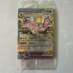 Pokemon TCG Espeon EX 034/131 Prismatic Evolutions Promo Stamped & Sealed - Image 1