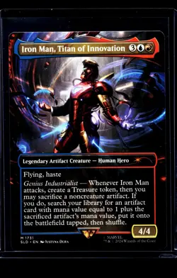MTG Magic The Gathering SLD Secret Lair Borderless Iron Man Titan of Innovation - Image 1