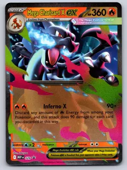 Mega Charizard X ex 029 Holo Promo ME: Mega Evolution Promo Pokemon Near Mint - Image 1