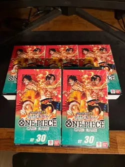 x5 One Piece: Starter Deck EX (ST-30) ENG RG Luffy & Ace Sealed - Image 1