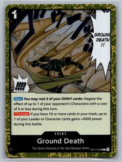 Ground Death OP14-096 Rare The Azure Sea's Seven One Piece Foil Near Mint - Image 1