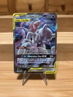 Pokemon Mewtwo & Mew GX Tag Team SM191 Sun & Moon Promo Card NM- LP+ - Image 1