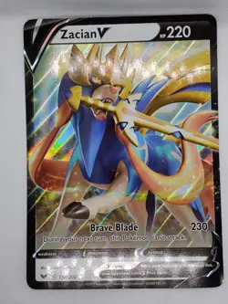Zacian V 138/202 Jumbo Card Promo Ultra Rare Full Art Holo Pokemon TCG English - Image 2