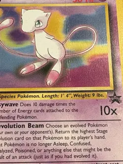 Pokemon TCG Mew #8 WOTC Promo Black Star Rare Non-Holo Card HP - Image 3