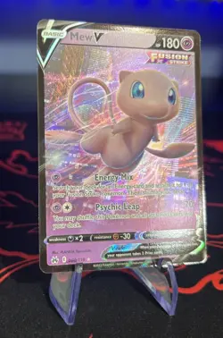 Pokemon Mew v TCG Fusion Strike Ultra Rare Holo Card 060/159 NM Condition - Image 2