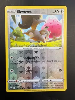 Skwovet 127/198 Reverse Holo Common Chilling Reign Pokemon Card NM - Image 1
