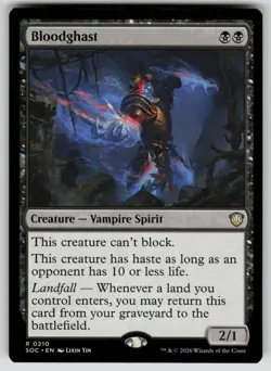 Bloodghast Rare Commander: Secrets of Strixhaven 210 MTG Near Mint 2026 - Image 1