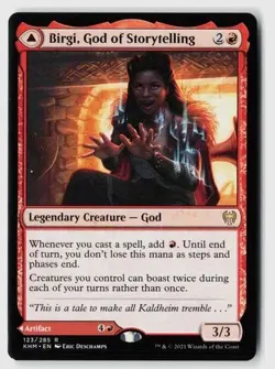 MTG Birgi, God of Storytelling *FOIL* Harnfel, Horn of Bounty - Kaldheim #123 - Image 1