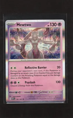 Mewtwo 150/165 Holo: Scarlet & Violet 151 Pokemon TCG NM - Image 1