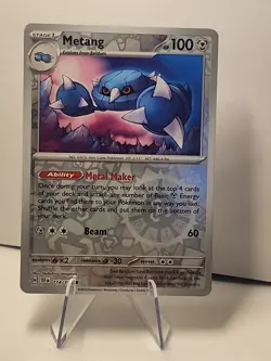 Metang 114/162 SV05: Temporal Forces Reverse Holo Pokemon TCG NM - Image 1