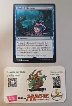 MTG- Commander 2017 - Kindred Discovery MISPRINT! NO HOLO STAMP - Image 1