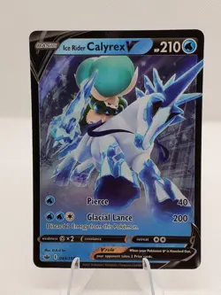 Ice Rider Calyrex V Holo Ultra Rare Holo SWSH06: Chilling Reign 045/198 Pokemon - Image 1