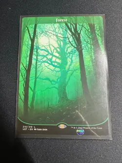 MTG Forest Full Art Unstable 216/216 Magic The Gathering NM - Image 1