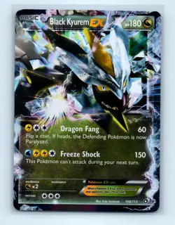Pokemon tcg Legendary Treasures Black Kyurem EX Near Mint or Better - Image 1