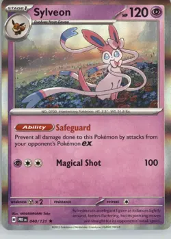 Sylveon 040/131 Holo Rare Prismatic Evolutions Pokemon Holo Near Mint - Image 1