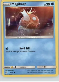 Magikarp 8/18 Common Detective Pikachu Pokemon Holo Near Mint - Image 1