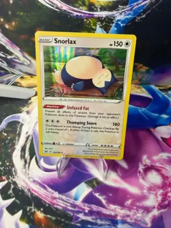 SNORLAX 143/196 LOST ORIGIN Holo Rare Pokemon - Image 1