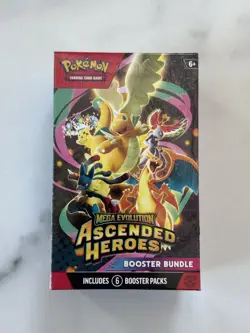 Pokemon TCG Mega Evolution Ascended Heroes Booster Bundle 6 Packs Sealed New - Image 1