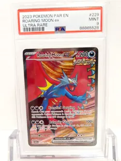 PSA 9 Pokemon Paradox Rift Roaring Moon ex 229/182 - Image 1