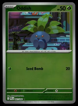 POKEMON ODDISH PHANTASMAL FLAMES 001/094 C REVERSE HOLO NM/M - Image 1