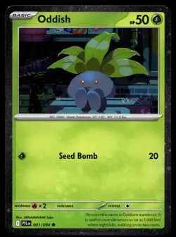 POKEMON ODDISH PHANTASMAL FLAMES COSMOS HOLO 001/094 C NM/M - Image 1