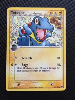 Vintage Pokemon TCG Totodile Delta Species 67/101 Dragon Frontiers MP - Image 1