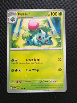 Ivysaur 002/165 Non-Holo Scarlet & Violet 151 Pokemon TCG NM - Image 1
