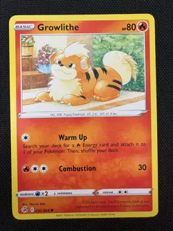 Growlithe 032/264 Common Fusion Strike Pokemon Near Mint - Image 1